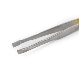 МЕТЦГЕР PT-385-HG Пинцет скошенный позолота 