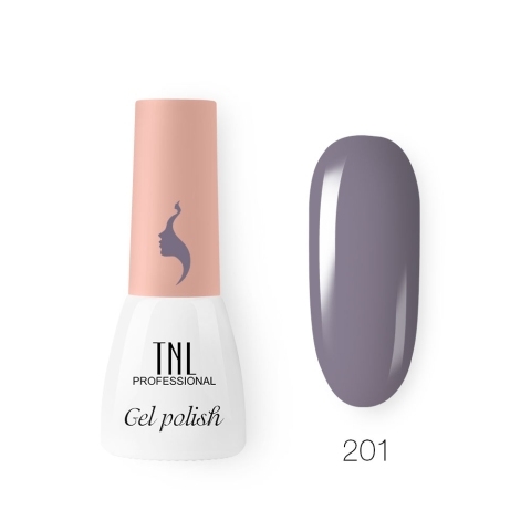 TNL Гель-лак 8 Чувств Mini №201 серый айсберг, 3,5 мл.