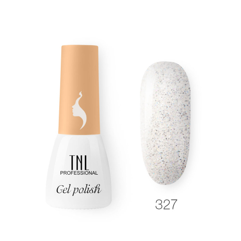 TNL Гель-лак 8 Чувств Mini №327 серебристый фейерверк, 3,5 мл.