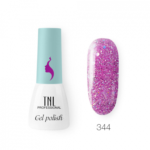 TNL Гель-лак 8 Чувств Mini №344 сияние мальвы, 3,5 мл.