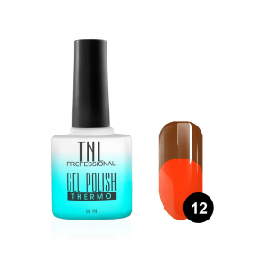 TNL Гель-лак Thermo №12 шоколадный оранжевый, 10 мл.