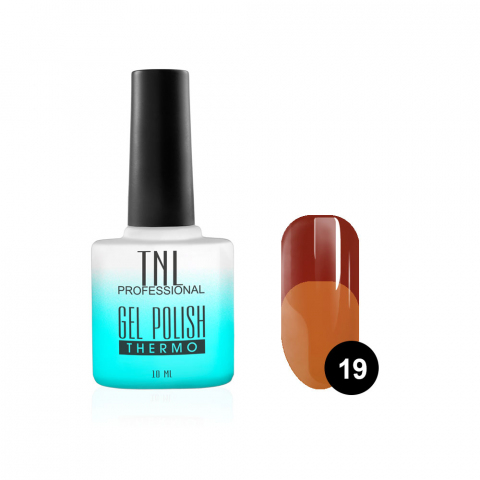 TNL Гель-лак Thermo №19 корица-оранжевый, 10 мл.