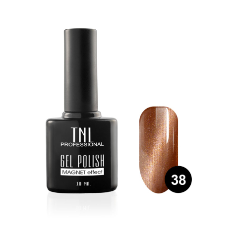 TNL Гель-лак Кошачий глаз №38 оранжевый, 10 мл.