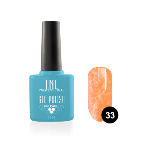 TNL Гель-лак Mosaic effect №33 неоновый оранжевый, 10 мл.