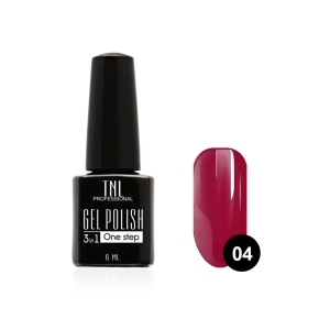 TNL Гель-лак 3 в 1 №04 алый, 6 мл.