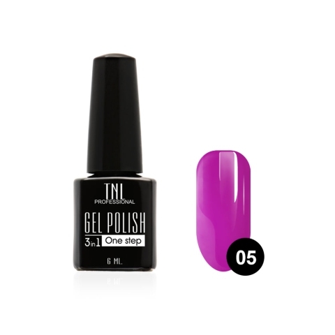TNL Гель-лак 3 в 1 №05 фиолетово-баклажановый, 6 мл.