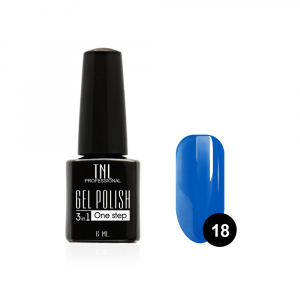 TNL Гель-лак 3 в 1 №18 сапфир, 6 мл.