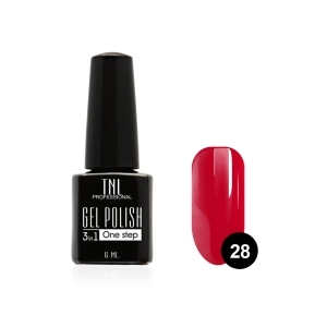 TNL Гель-лак 3 в 1 №28 вишня, 6 мл.