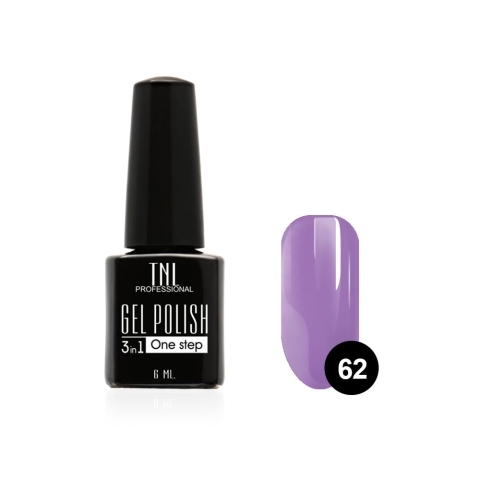 TNL Гель-лак 3 в 1 №62 ежевичный пудинг, 6 мл.