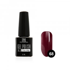 TNL Гель-лак 3 в 1 №68 карминовый красный, 6 мл.