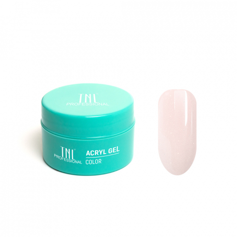 Акрил-гель TNL Illusion №04 Камуфлирующий натурально-бежевый с шиммером, 18 мл.