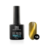 TNL Гель-лак Magnet Lux №14 шафрановый с блестками, 10 мл.