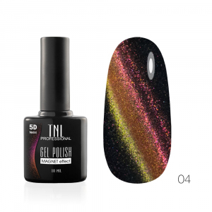TNL Гель-лак Кошачий глаз 5D №04 лилово-миндальный, 10 мл.
