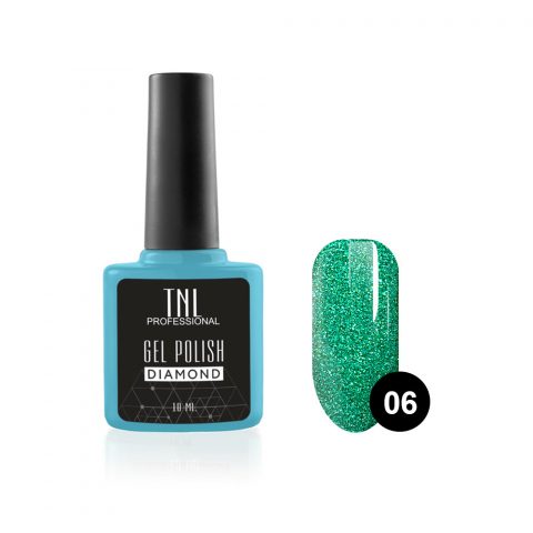 TNL Гель-лак Diamond №06 Изумруд, 10 мл.