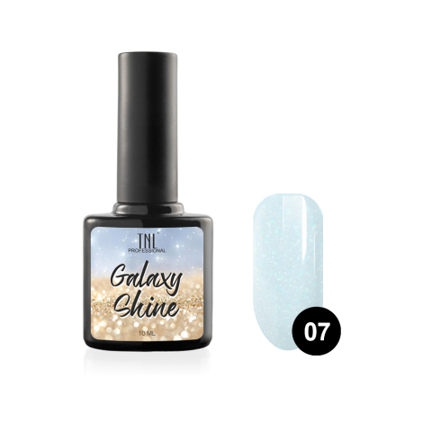 TNL Гель-лак Galaxy shine №07 светло-бирюзовый с шиммером, 10 мл.
