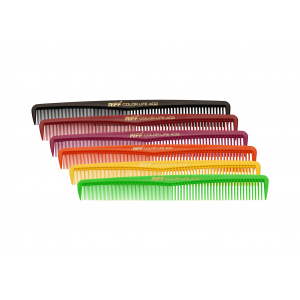 Riff Р402 А Расческа рабочая 23,5 см для стрижки, комбинированная, оранжевая