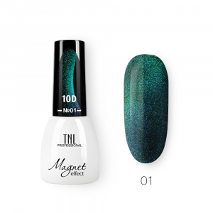 TNL Гель-лак Кошачий глаз 10D №01 голубой аквамарин, 7 мл.