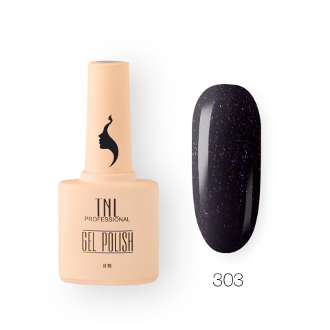TNL Гель-лак 8 Чувств №303 фиолетовая россыпь, 10 мл.