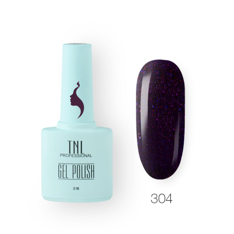 TNL Гель-лак 8 Чувств №304 сияющая черника, 10 мл.
