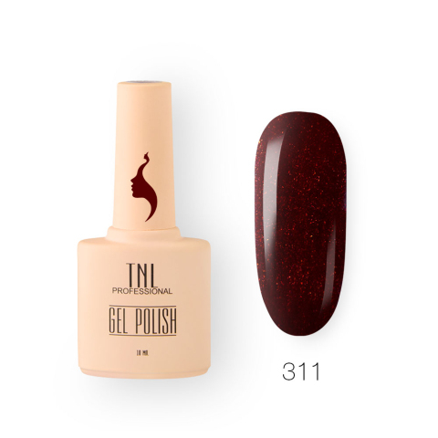 TNL Гель-лак 8 Чувств №311 блеск бордо, 10 мл.