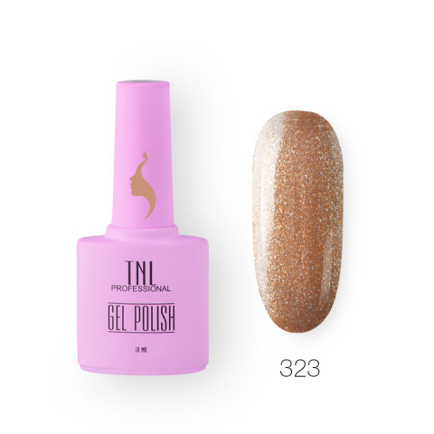 TNL Гель-лак 8 Чувств №323 бронзовый свет, 10 мл.