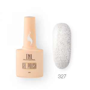 TNL Гель-лак 8 Чувств №327 серебристый фейерверк, 10 мл.