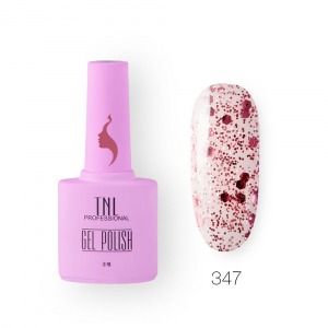 TNL Гель-лак 8 Чувств №347 осколки мадженты, 10 мл.