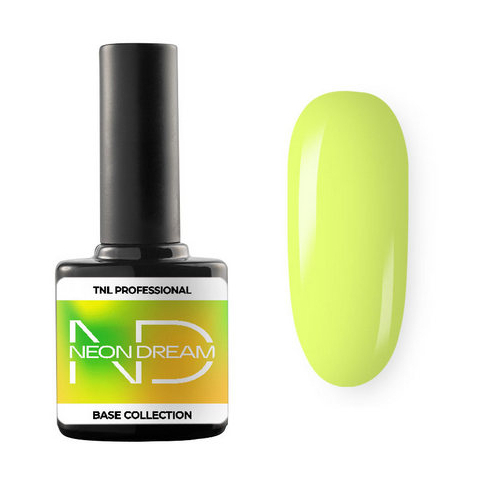 TNL База цветная Neon dream №02-лимонный крем, 10 мл.