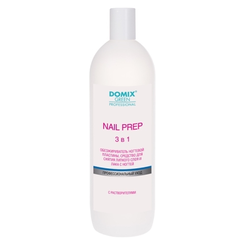 DGP Обезжириватель ногтевой пластины, средство для снятия липкого слоя и лака 3 в 1 Nail Prep, 1 л.