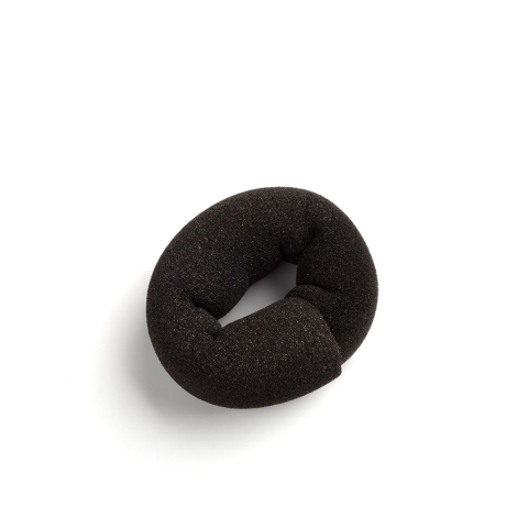 TNL Бублик для волос 80 мм, черный, каркасный