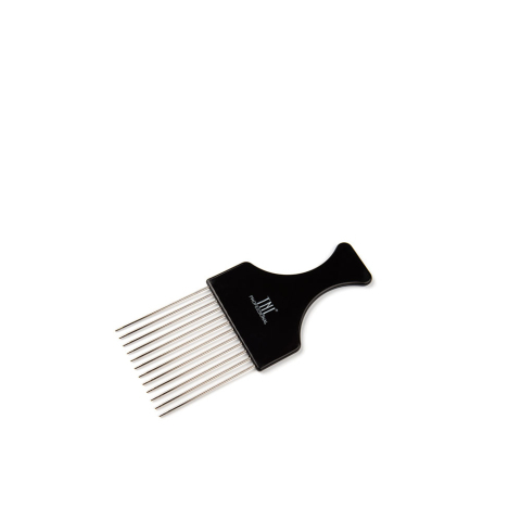 385042 TNL Гребень для моделирования прически, с металлическими зубьями, средний, черный
