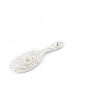 206204 TNL Щетка массажная для волос Bio овальная, 70*225 мм, белая