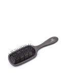 206228 TNL Щетка массажная для волос Bio прямоугольная, 68*228 мм, черная