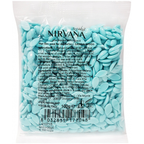 Воск горячий (пленочный) ITALWAX NIRVANA Сандал гранулы, 100 гр.