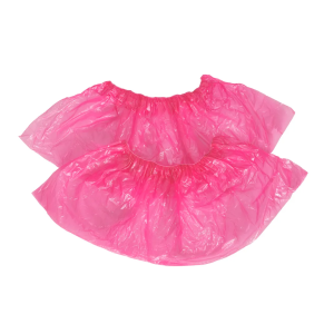 БИНОВИ Бахилы одноразовые п/э розовые 1/50 пар.