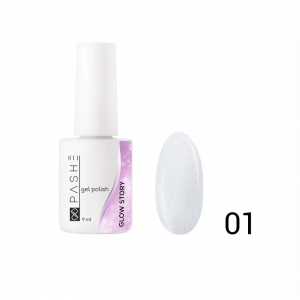 Гель-лак PASHE Glow Story №01 - снежная россыпь, 9 мл.