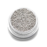 Бульонки металлические - серебро - 1 мм, 7 гр.