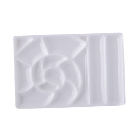 902707 Палитра для разведения цветных гелей и красок, с ячейками, широкая, белая