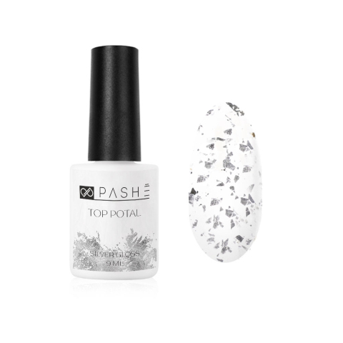 Закрепитель для гель-лака PASHE Potal, серебро, без л/с, 9 мл.