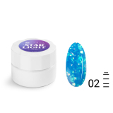 PASHE Гель для дизайна Starlight №02 звёздно-голубой, 6 мл.