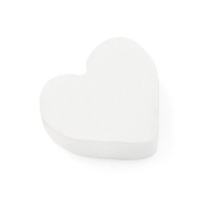 1002126 TNL Спонж для макияжа сердце белое объёмное