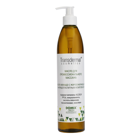 ТРС Масло для массажа без отдушек Авокадо с жиросжигающим и антицеллюлитным комплексом, 510 мл.