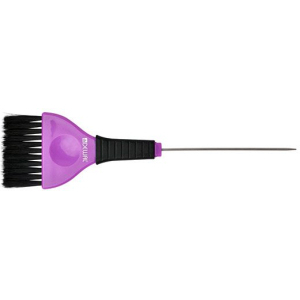 JB-002 Кисть для окрашивания с черной щетиной широкая 50 мм, черная с фиолетовым