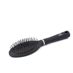 203814 TNL Щетка массажная для волос овальная, 70 мм, черная