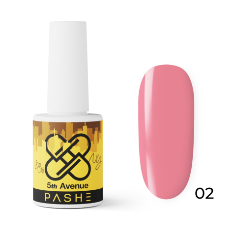Цветной гель-лак PASHE 5th Avenue №02 Космополитен, 9 мл.