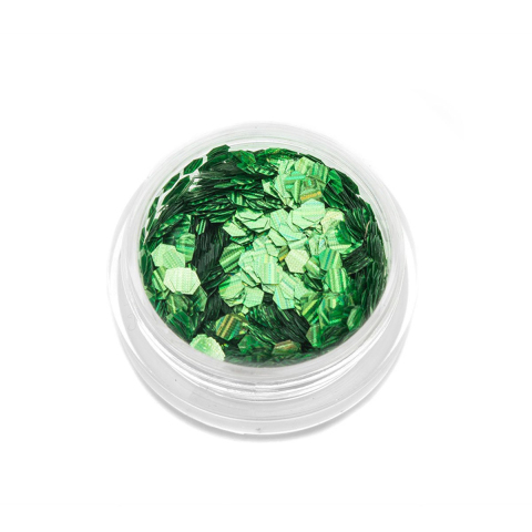 TNL Шестигранники Кошачий глаз зеленые №2