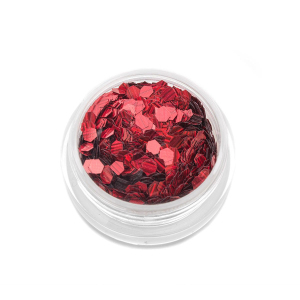 TNL Шестигранники Кошачий глаз красный №2