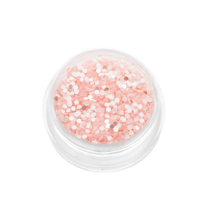 TNL Шестигранники mix серебряно-персиковый