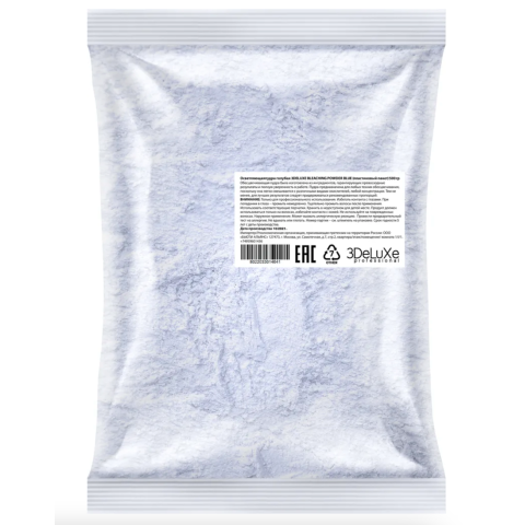 3DELUXE Осветляющая пудра голубая, 500 гр. пакет