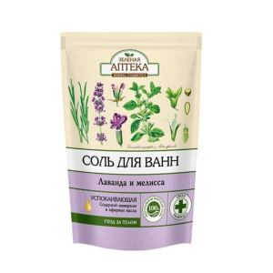 Соль для ванн Лаванда и Мелисса, дой-пак, 500 мл.